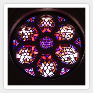 Purple Rosary Window Mandala Photo Sticker